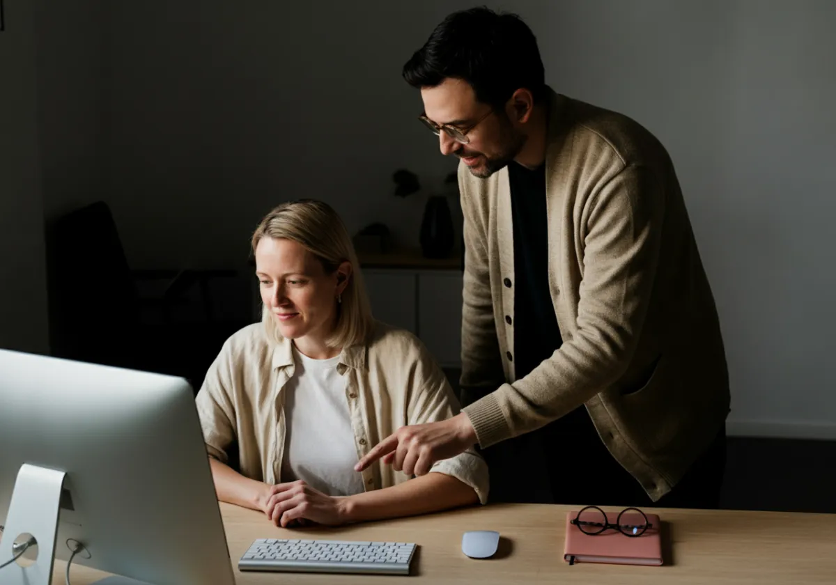 Equipe de design desenvolvendo layouts funcionais para websites